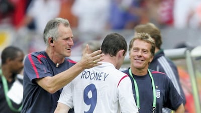 Wayne Rooney of England, is congratulated by Ray Clemence following their team's 2-0 victory during the World Cup 2006 Group B match against Trinidad and Tobago at the Frankenstadion on June 15, 2006 in Nuremberg, Germany. Getty Images