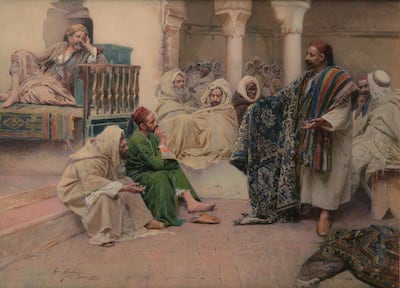 Gustavo Simoni's 'A Carpet Seller'. Courtesy Alliance Francaise Dubai