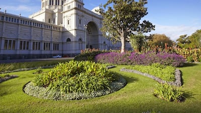 Carlton Gardens and Royal exhibition building.