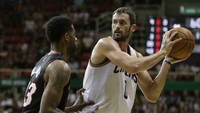 Kevin Love scored 25 points for Cleveland on Saturday night in Rio de Janeiro. Felipe Dana / AP / October 11, 2014