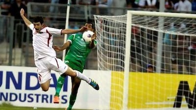 Anas Bani Yaseen, left, stands tall at 1.84m.