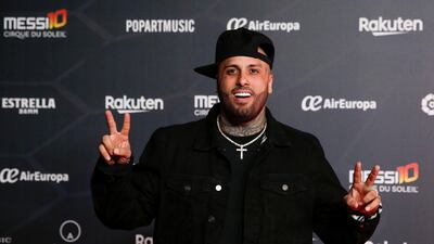 Singer Nicky Jam poses during the premiere of the "Messi10" show. Reuters
