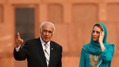 Catherine, Duchess of Cambridge visits the Badshahi Mosque in Lahore, Pakistan October 17, 2019.