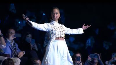Alicia Keys performed at Maraya Concert Hall, AlUla, last year. Photo: Al Ula Moments