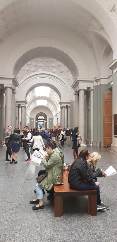 Inside Madrid's Prado Museum.