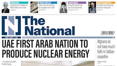 August 2: UAE first Arab nation to produce nuclear energy