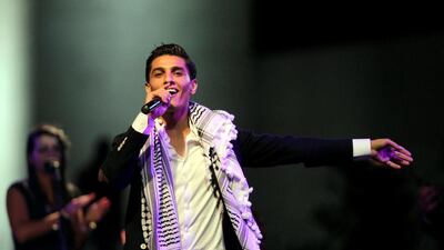 The Palestinian winner of Arab Idol 2012 Mohammed Assaf. AFP photo