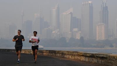 Thick smoke hangs in the sky in Sydney, Australia. EPA