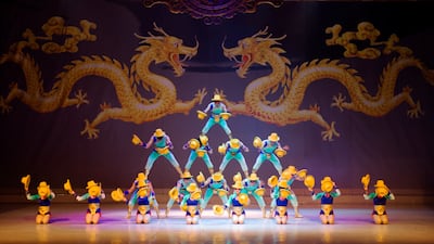 Members of Hunan Acrobatic Art Theatre on stage. Photo: DCT – Abu Dhabi