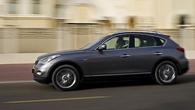 The EX35 is a lovely looking beast but it handles more like a saloon car than an SUV.