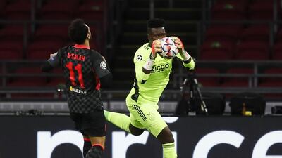 AJAX RATINGS: Andre Onana - 5: Had two lucky escapes in the second half, once when he failed to claim a corner against Fabinho and again when charging upfield to contest a ball with Jota. No chance with the goal. AP