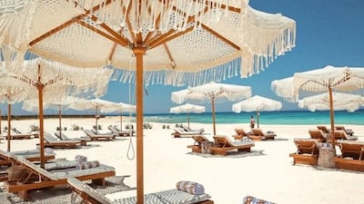 Kyma Beach is one of several stylish beach clubs in Egypt. Photo: Kyma Beach