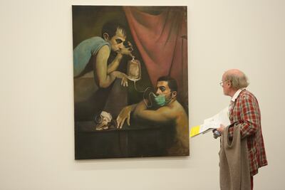 Raed Mutar's work 'Untitled' (2012), on view as part of the Berlin Biennale, has been moved from the Hamburger Bahnhof to the KW Institute for Contemporary Art. Getty Images