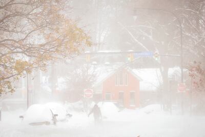 A snowstorm as extreme winter weather hits Buffalo, New York, late last year. Reuters