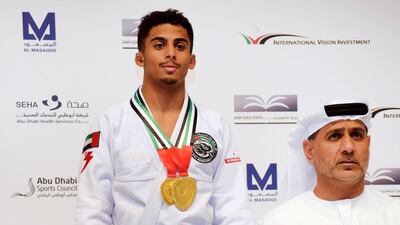Zayed Al Katheeri became the first Emirati black belt to win gold at the World Pro in 2022. Photo: Shivanna Gowda