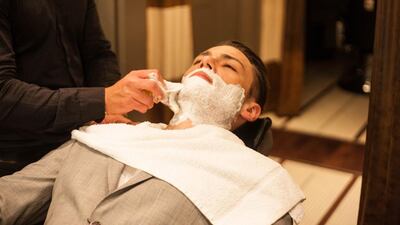 Emirates Palace Gentlemen’s Tonic shaving package. Courtesy Emirates Palace