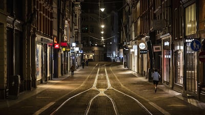 The Leidsestraat is seen almost empty in the centre of Amsterdam, The Netherlands. EPA