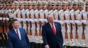 US President Donald Trump visits Chinese President Xi Jinping in Beijing. Reuters.