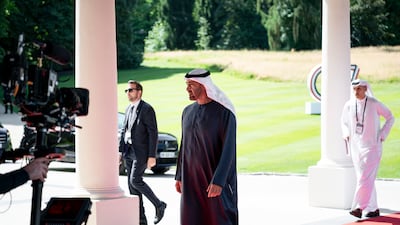 Sheikh Mohamed arrives at the summit. Abdulla Al Neyadi / UAE Presidential Court
