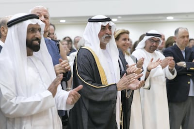 Sheikh Nahyan bin Mubarak, Minister of Tolerance attends the ceremony. Reem Mohammed / The National