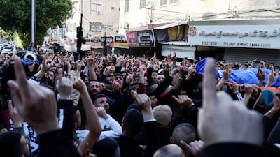Mourners carry the bodies of Palestinians killed during a raid by undercover Israeli troops in Jenin in the occupied West Bank. Reuters