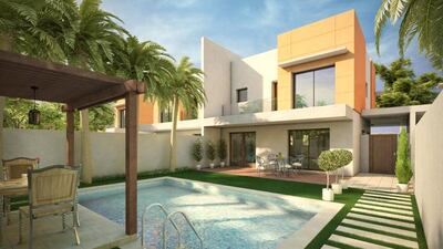 Al Reef Villas 2, Type B. Courtesy Manazel Real Estate