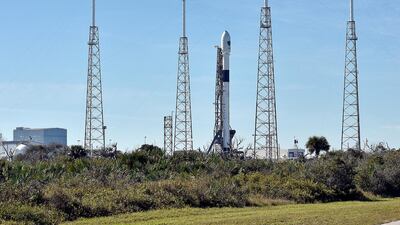 The SpaceX Falcon 9 rocket which launched a US Air Force navigation satellite. Reuters