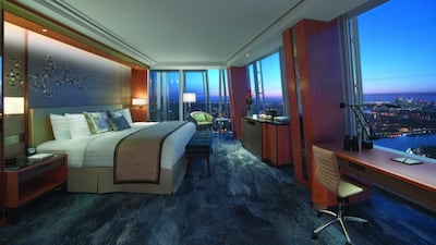 The Deluxe City View Room at Shangri-La Hotel at The Shard in London. Courtesy Shangri-La Hotels and Resort