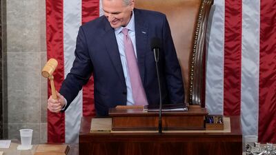 Mr McCarthy had been stymied by a group of about 20 Republicans holding personal or ideological grievances against him. AP