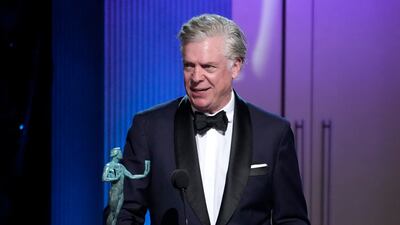 Christopher McDonald accepted the award for best actress in a comedy series on behalf of his co-star Jean Smart for Hacks. AP