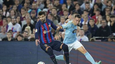 Gerard Pique 8 - Did well in the first half, where he headed over as Barça looked for a second goal. Cleared the ball away from the feet of Aspas six minutes from time as the Galicians threatened to take a point. Turned inside out by Larsen at one point. EPA