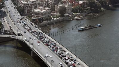 Rush hour traffic in Cairo. EPA