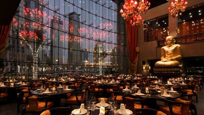 Buddha Bar in Dubai's Grosvenor House was one of the many bars to reopen over the weekend. Supplied