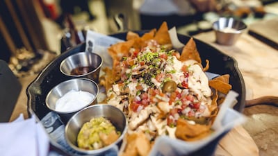 Daddy nachos with cheese and salsa, Dh20 at UBK