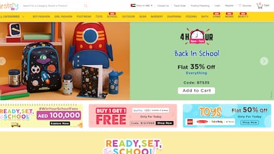 FirstCry offers same-day delivery on maternity and children's items.