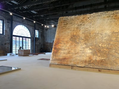 View of the Bahraini pavilion at the Venice Biennale of Architecture 2021. Photo: John Brunton