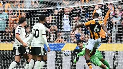 Semi Ajayi thumps Hull into a 17th-minute lead. AFP