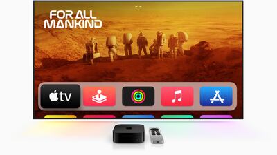 The Apple TV 4K's interface, powered by tvOS, is ad-free and like an iPhone interface on a bigger screen, which allows for easy navigation. Photo: Apple