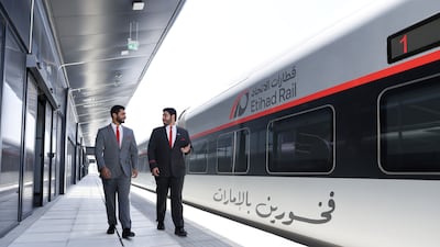 The Etihad Rail passenger service will start this year, with the first trains linking Abu Dhabi, Dubai and Fujairah. Photo: Etihad Rail