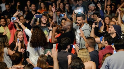 Wyclef Jean performs in the crowd at the opening of The Summer Misk Festival in Beirut in June 2015. EPA