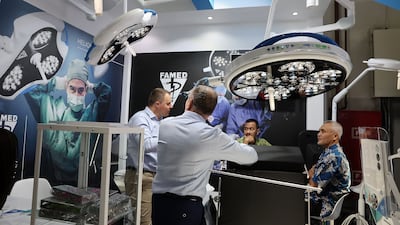 The latest medical devices and diagnostic scanners were on display at the exhibition. Pawan Singh / The National