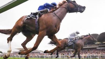 Godolphin trainer Jim Bolger says Dawn Approach, left, fell to Toronado at the Sussex Stakes on July 31 due to tactics. Alan Crowhurst / Getty Images