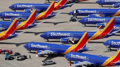 Grounded Southwest Airlines Boeing 737 Max jets in Victorville, California. Reuters