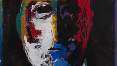 Dia Al Azzawi’s ‘Victim’s Portrait’ (1991) is based on a picture of a fallen Iraqi soldier that the artist saw in a British newspaper Dia Al Azzawi