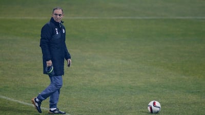Republic of Ireland manager Martin O'Neill shown during Thursday's training session for his team's Euro 2016 play-off first leg match against Bosnia. Jason Cairnduff / Action Images / Reuters / November 12, 2015