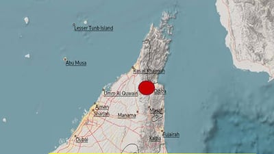 The 2.9-magnitude earthquake struck south of Oman's Musandum early on Sunday. photo: X