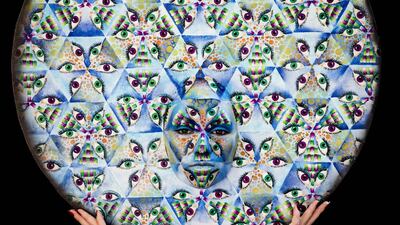 A model poses for a picture during the World Bodypainting Festival. Jan Hetfleisch / Getty Images