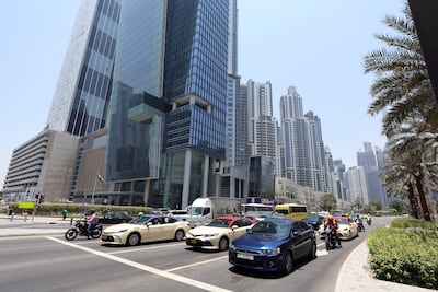 Traffic in Dubai is growing with the city. Chris Whiteoak / The National