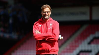 Liverpool manager Jurgen Klopp shown before his team beat Bournemouth in their Premier League match on Sunday. Bryn Lennon / Getty Images / April 17, 2016