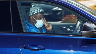 Tottenham's Serge Aurier arrives at Tottenham Hotspur training centre. Reuters